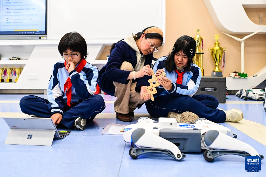 四中全会精神在基层丨人工智能课“落地”杭州中小学,课堂有何新风景?-新华网